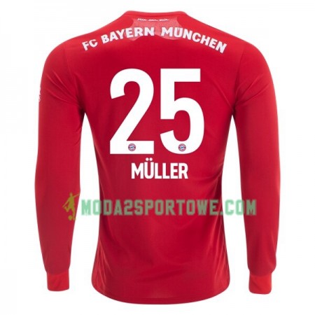 Koszulka Bayern Monachium Thomas Müller 25 Domowe Stroje Piłkarskie 2019/20 Długi Rękaw